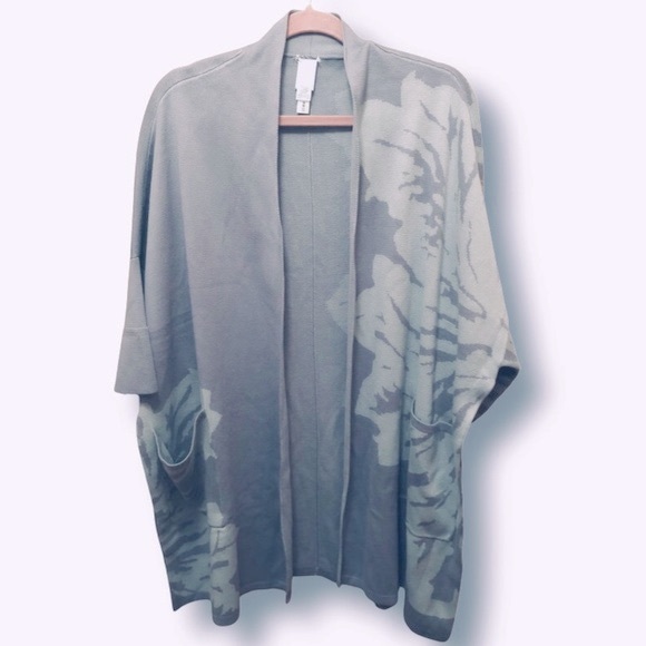 NWOT ⭐️Marla Wynne⭐️ WynneLayers Jacquard Knit Kimono Drama Topper - Picture 6 of 7